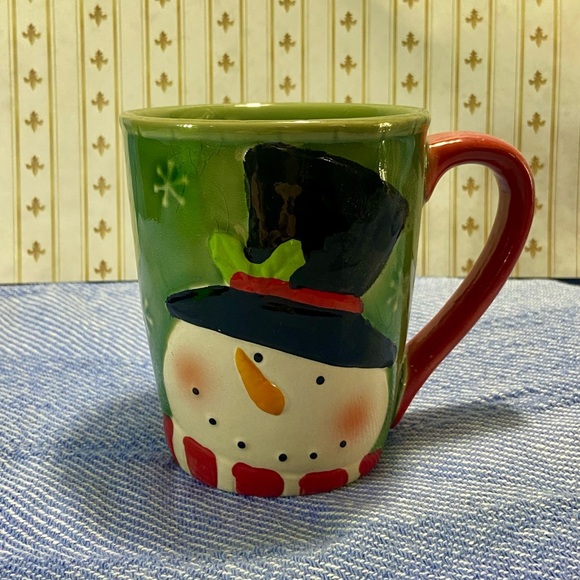 Other - 🌸 3/$15 Festive Snowman Mug with Red Handle